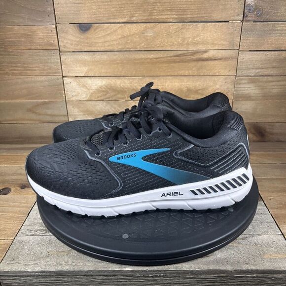 Brooks Women's Size 9.5 Wide Ariel 20 Black Blue Lace Up Running Shoes Sneakers - Picture 3 of 10